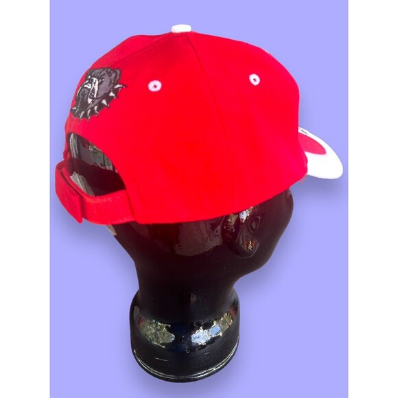 Bulldog British Mastif Hat Cap Strap Back Red White Casual Adult Streetwear OSFM - Picture 6 of 12